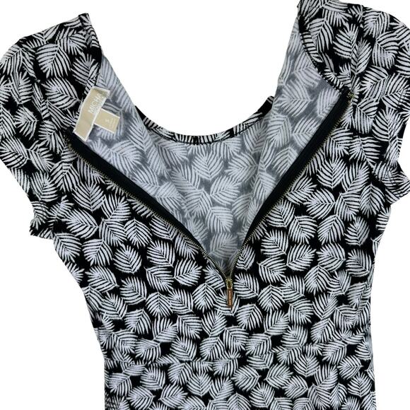 MICHAEL Michael Kors Palm Leaf Print Lightweight Stretchy Above Knee Dress Sz S - Picture 4 of 7